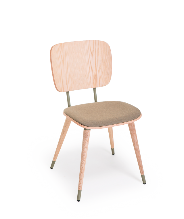 Vergés - Chaise ABC avec piètement en bois
