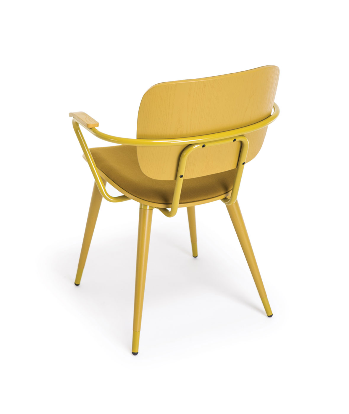 ABC chair with wooden armrests and legs - Vergés