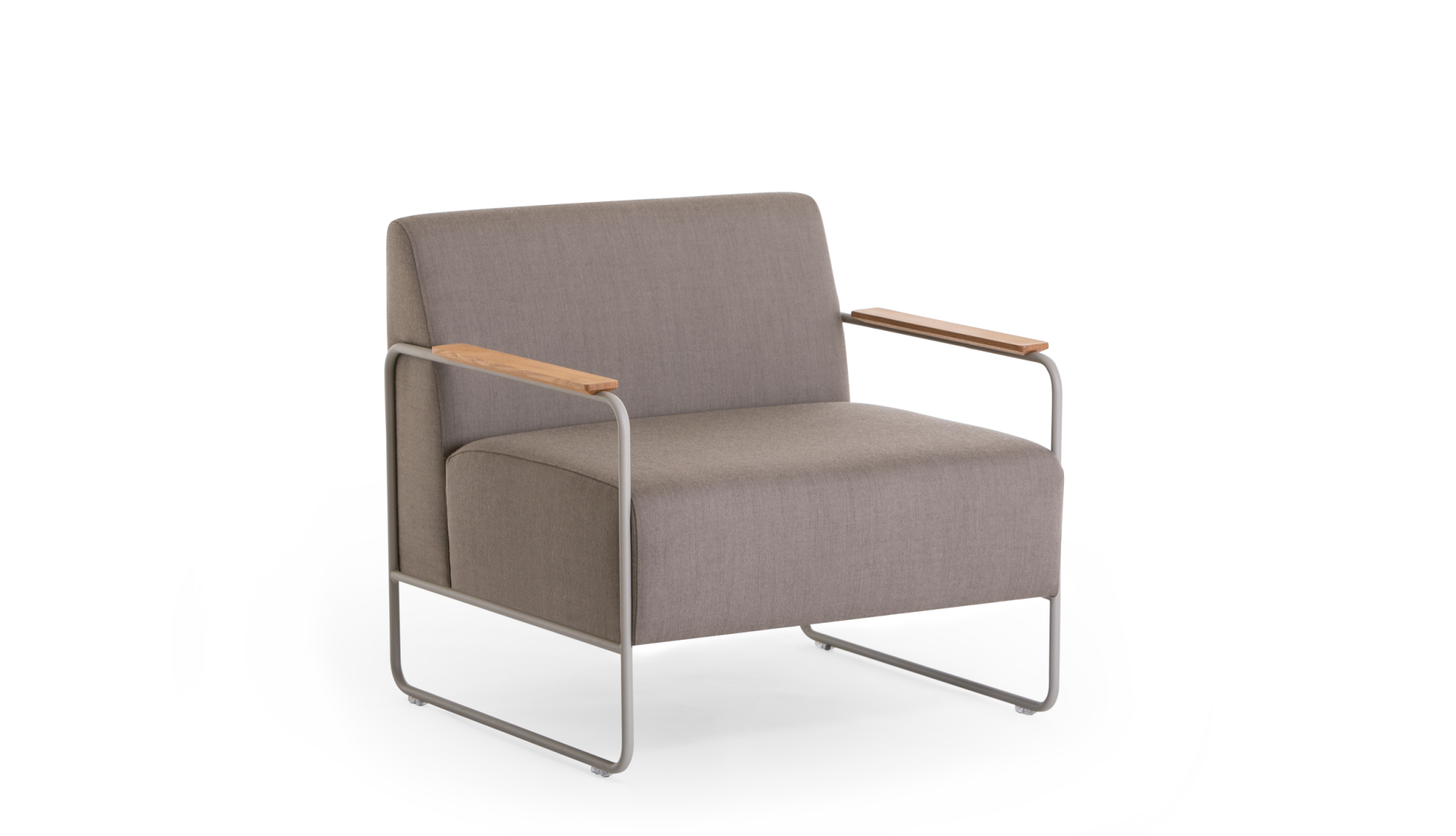 Dula seat with wooden armrests - Vergés