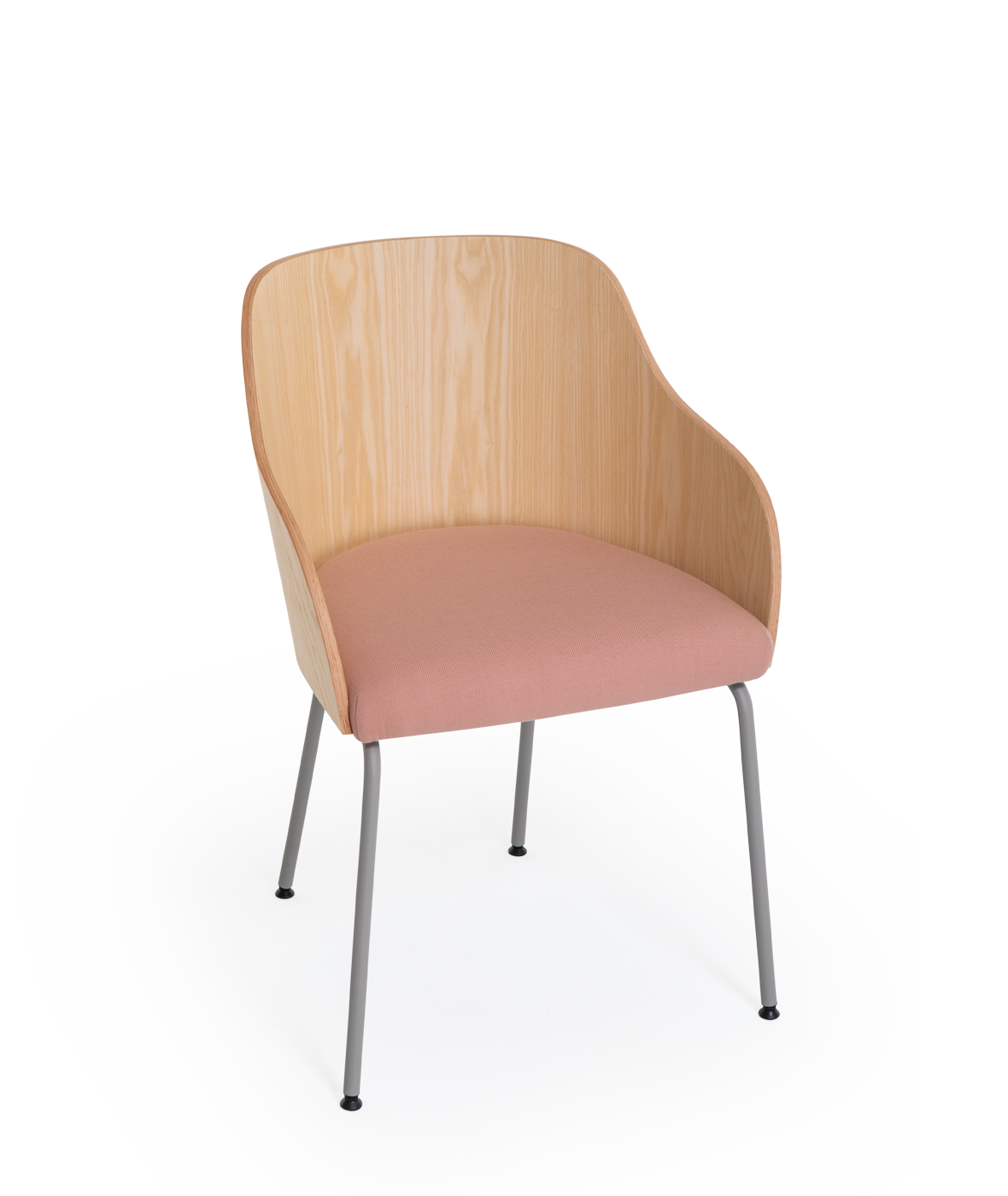 Vergés - Cistell Curve chair with armrests and metallic legs