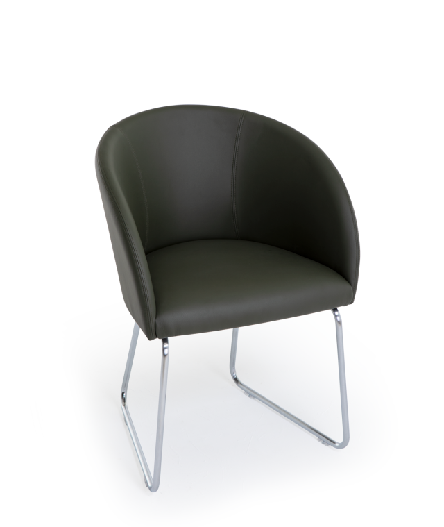 Vergés - Cistell Original chair with armrests and sled base