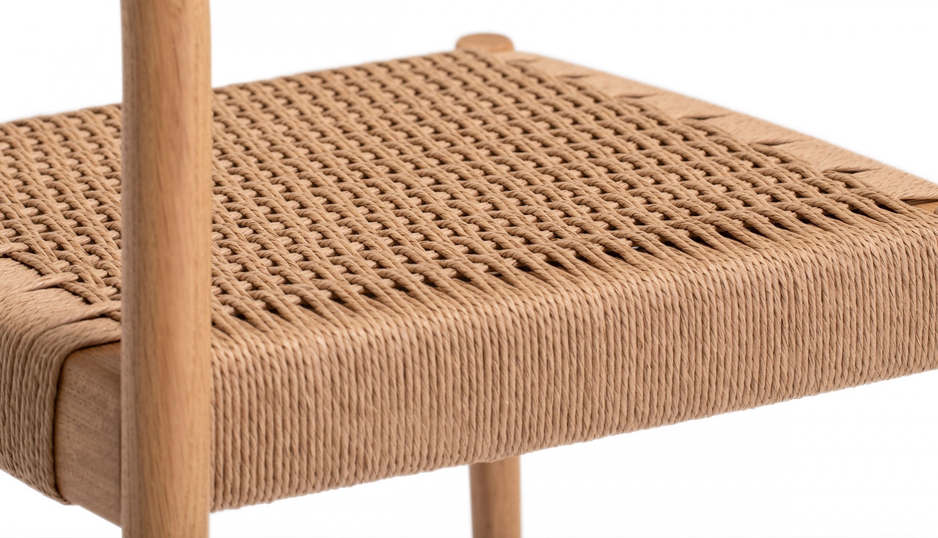 Bogart chair with braided seat in paper rope - Vergés
