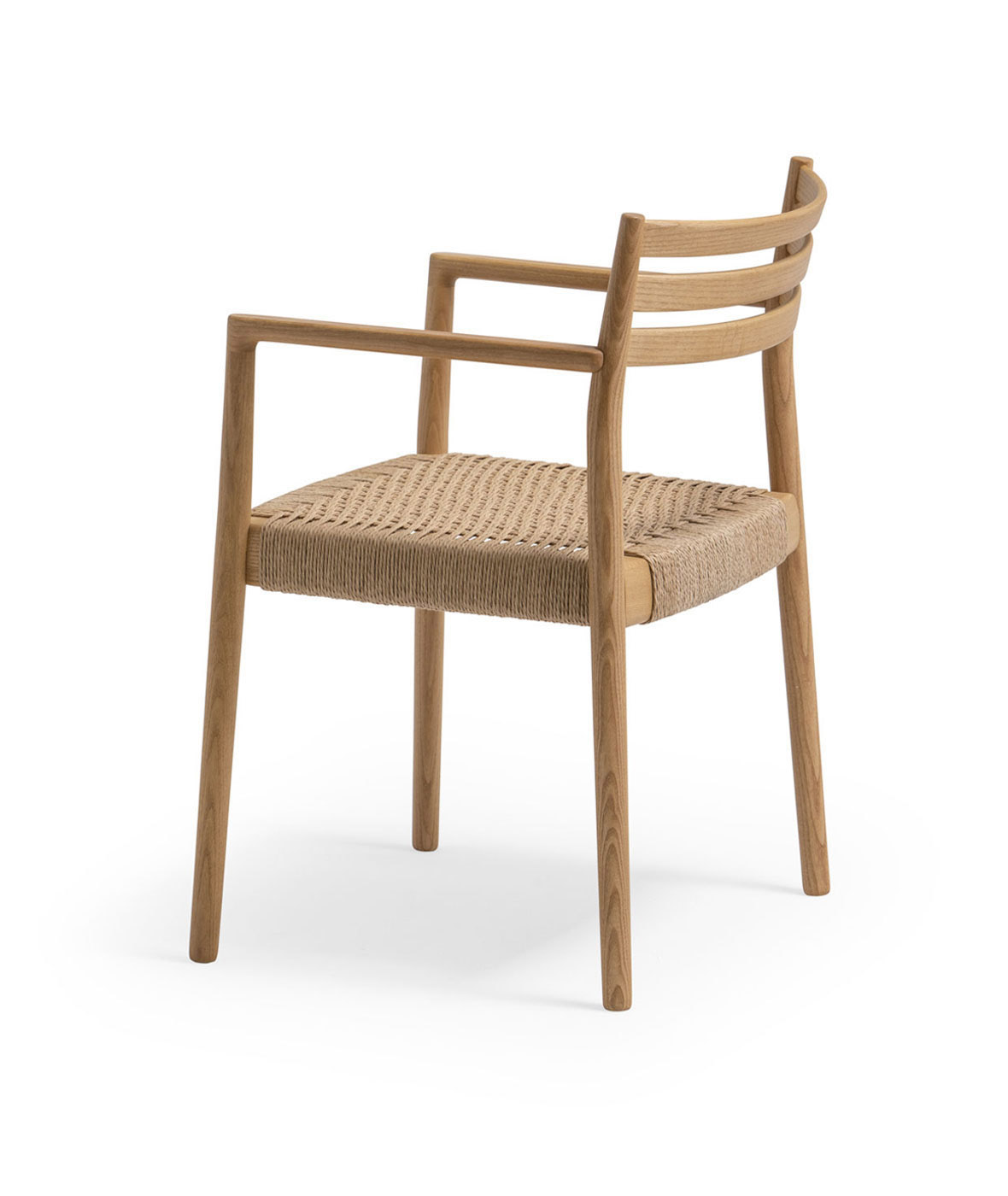 Bogart chair with armrests and braided rope seat - Vergés