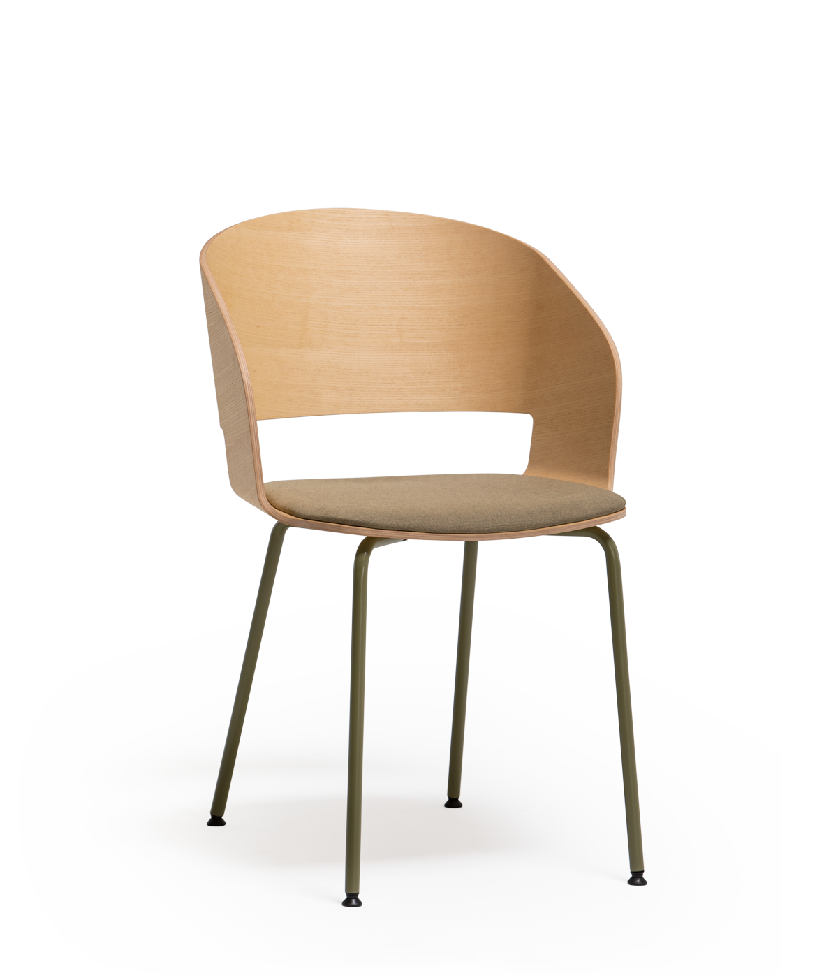 Vergés - Goose chair Model A with armrests and metallic legs