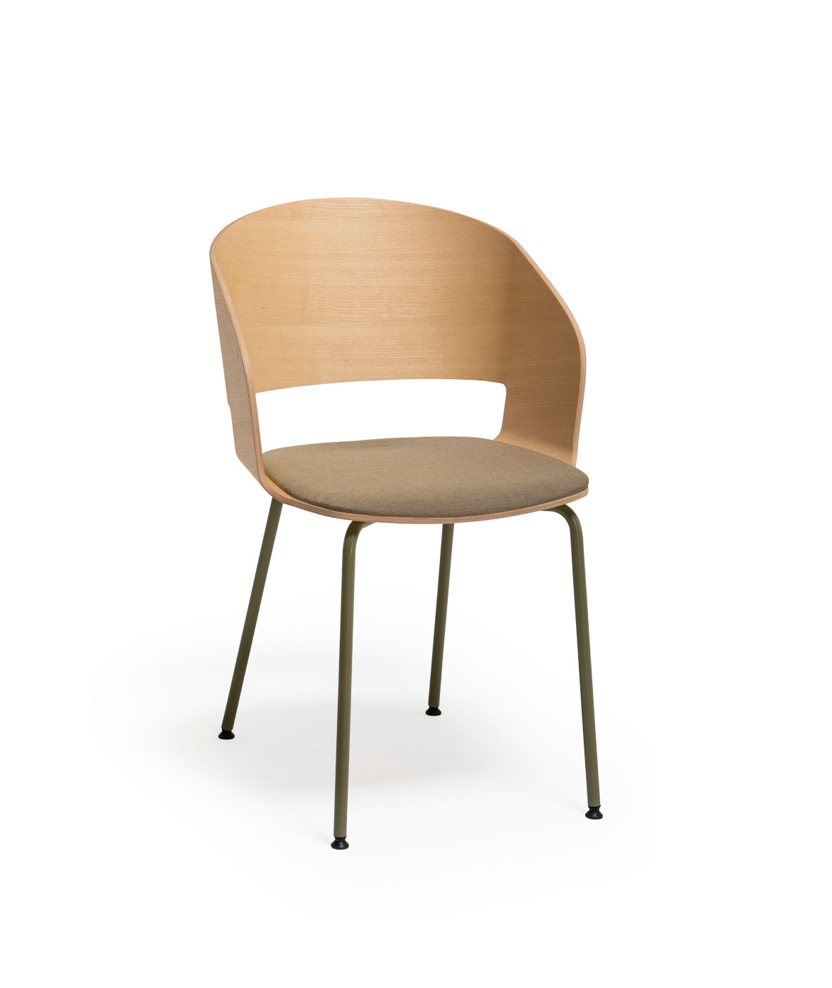 Goose chair Model A with metallic armrests and legs - Vergés