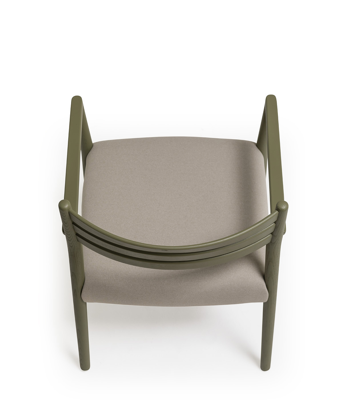 Bogart chair with armrests and upholstered seat and backrest - Vergés