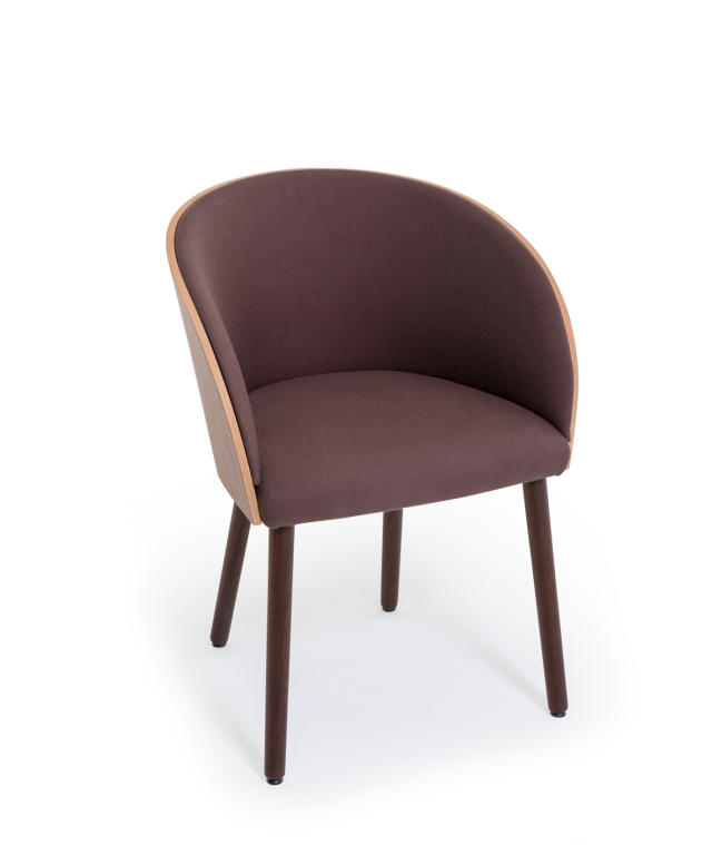 Vergés - Cistell Original chair with armrests and wooden legs