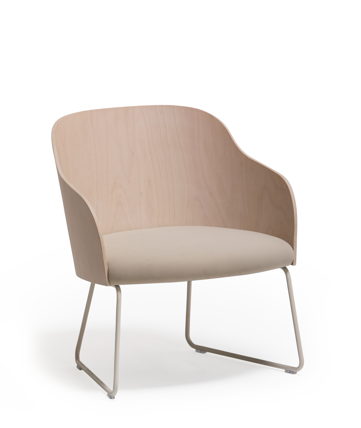 Cistell Curve lounge with metallic sled base - Vergés
