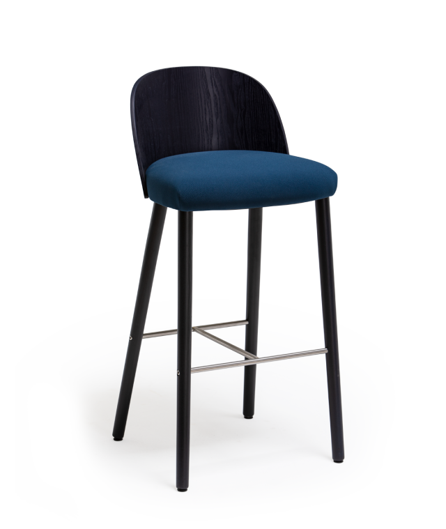 Vergés - Cistell Slim high stool with wooden legs