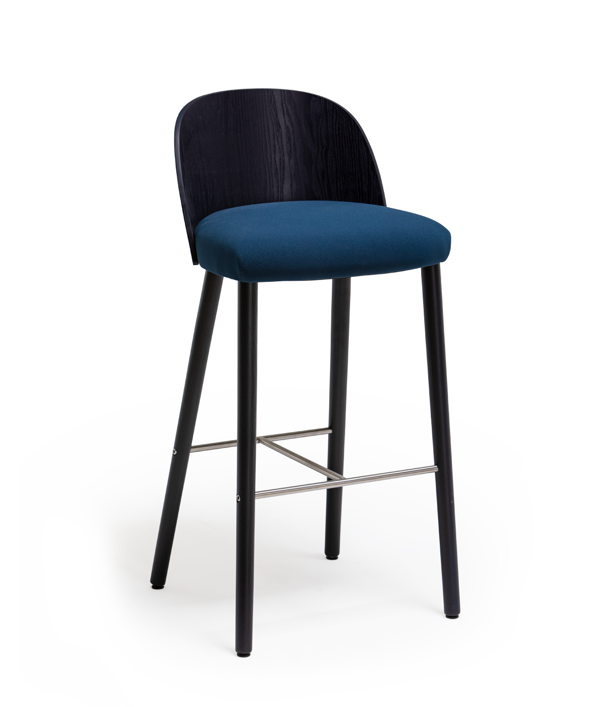 Cistell Slim high stool with wooden legs - Vergés