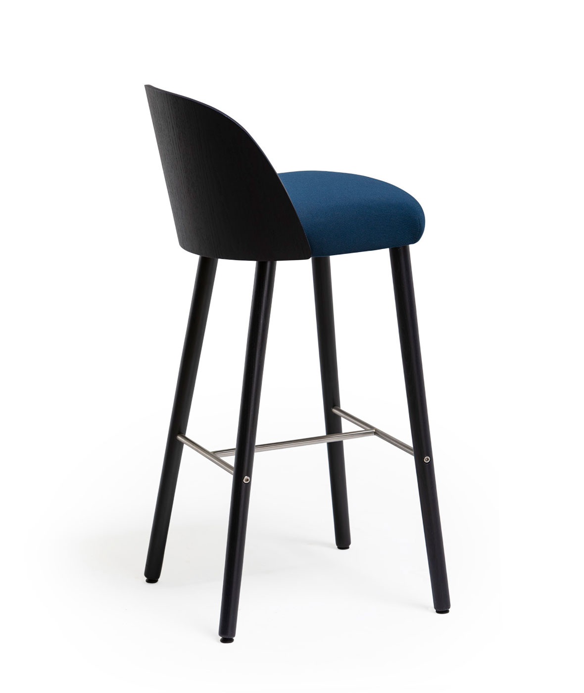 Cistell Slim high stool with wooden legs - Vergés