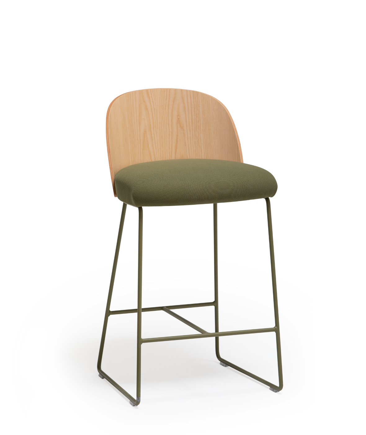 Cistell Slim medium stool with metallic sled base - Vergés
