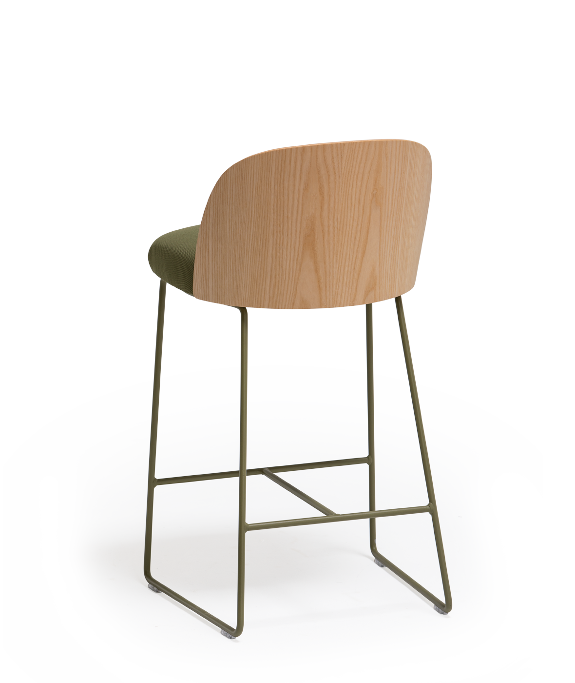 Vergés - Cistell Slim medium stool with metallic sled base