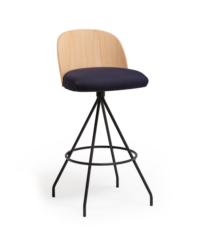 Vergés - Cistell Slim high stool with swivel base
