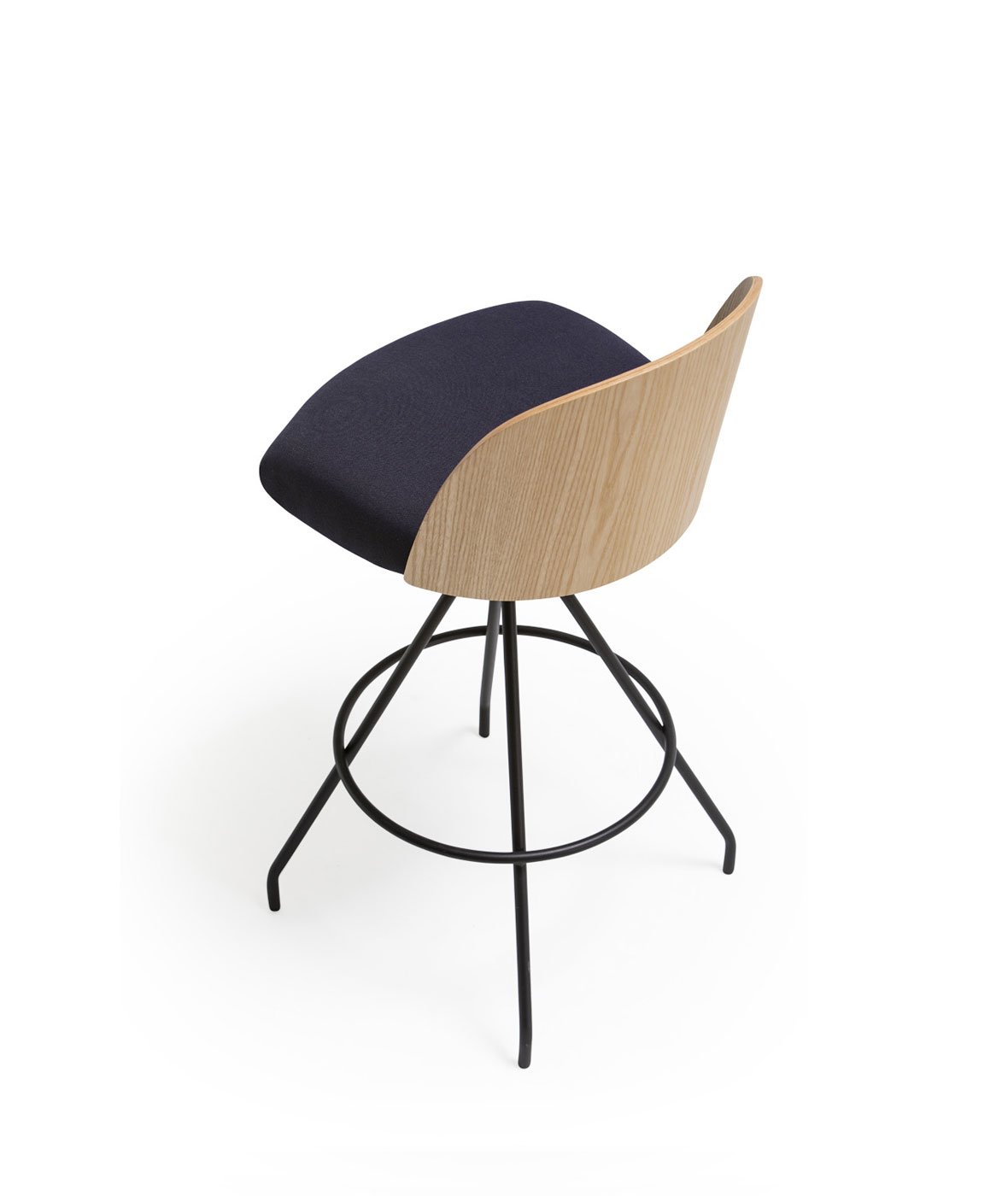 Cistell Slim high stool with swivel base - Vergés