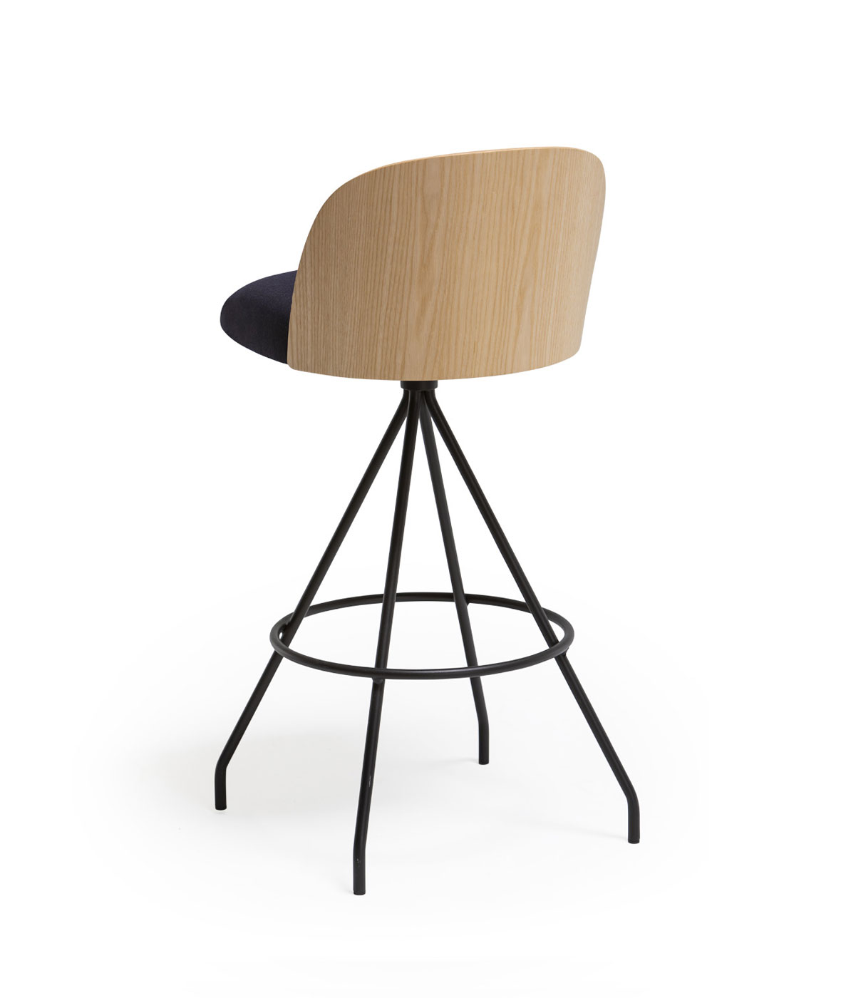 Cistell Slim high stool with swivel base - Vergés