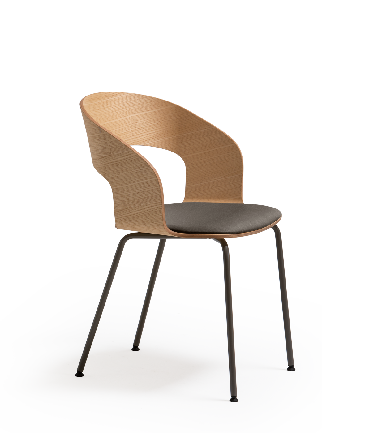 Vergés - Goose chair Model B with armrests and metallic legs