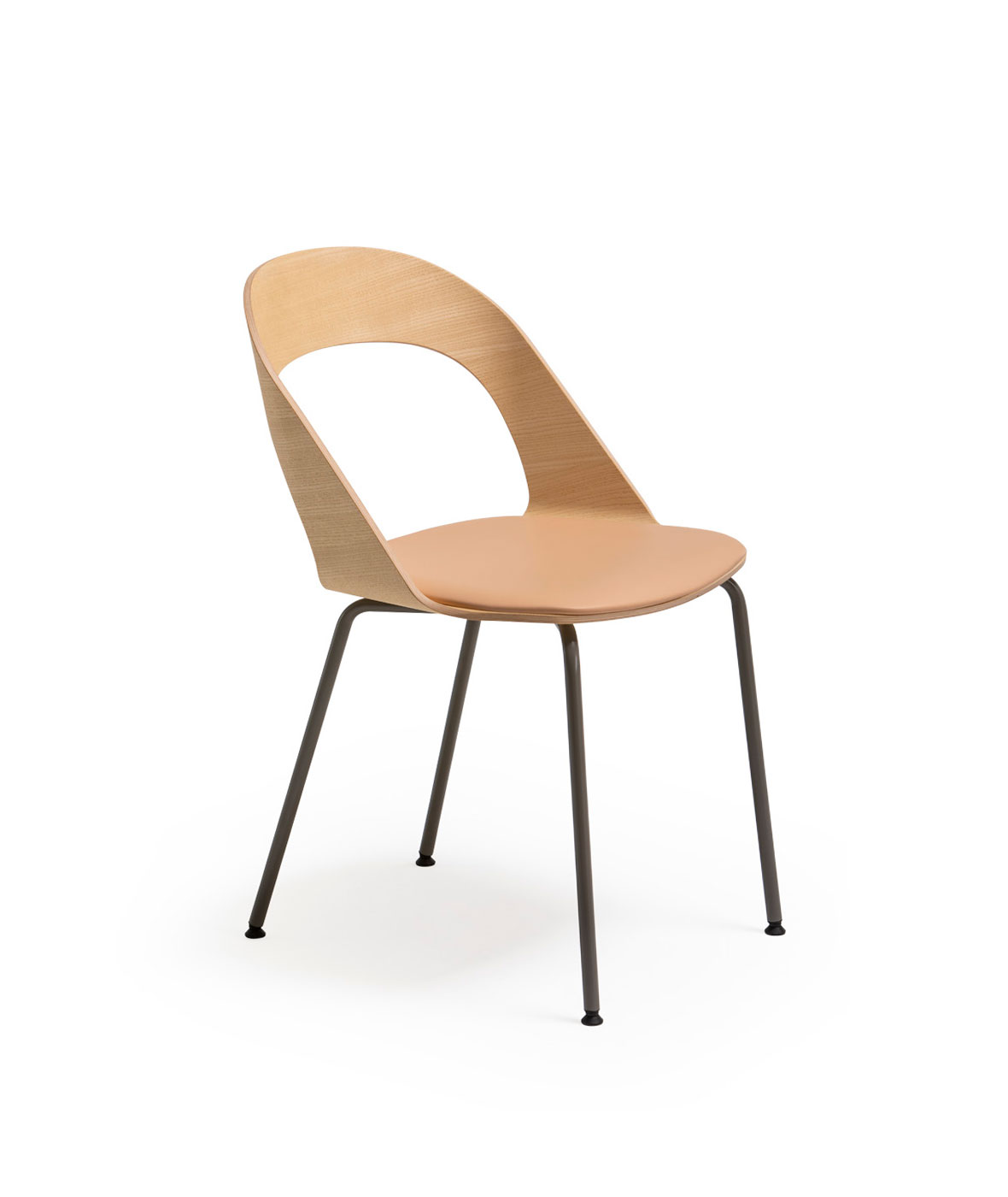 Goose chair Model D with metallic legs - Vergés