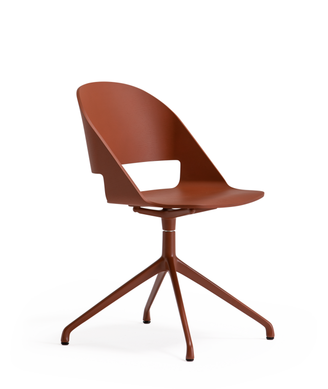 Vergés - Goose chair Model C with 4 rollers swivel base