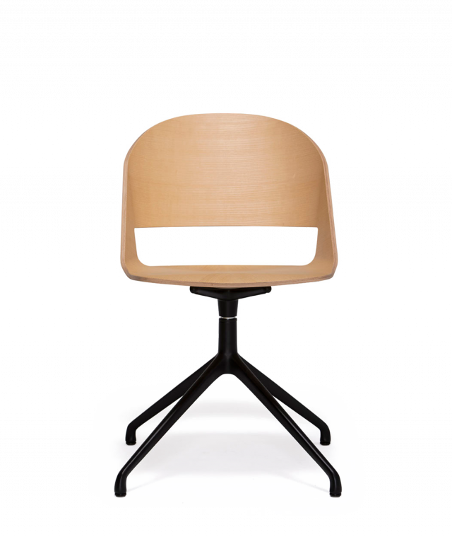 Vergés - Goose chair Model C with swivel base with 4 legs