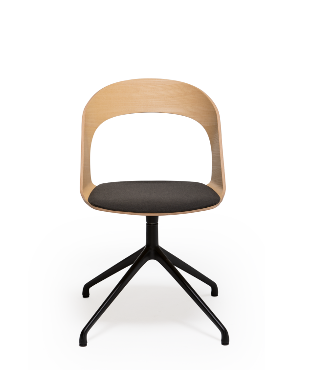Vergés - Goose chair Model D with swivel base with 4 legs