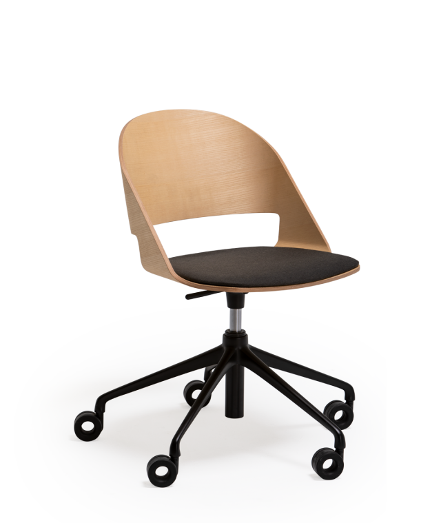 Vergés - Goose chair Model C with swivel base and gas lift, 5 rollers