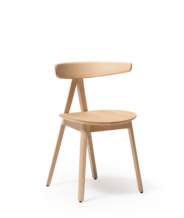 Vergés - Compass chair with wooden legs