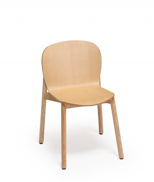 Vergés - Cadira Ona amb potes de fusta