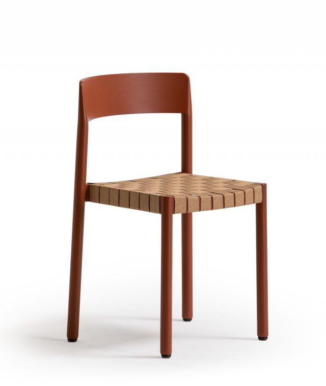 Vergés - Nela chair with seat in wide paper wicker