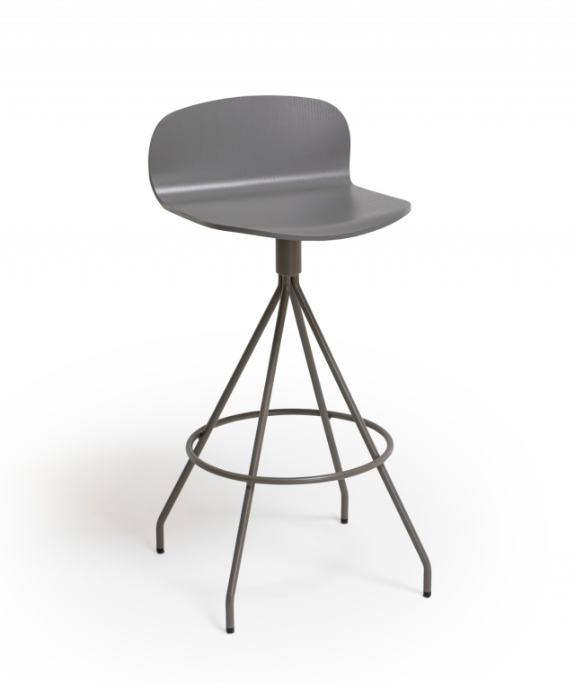 Vergés - Ona high stool with swivel base